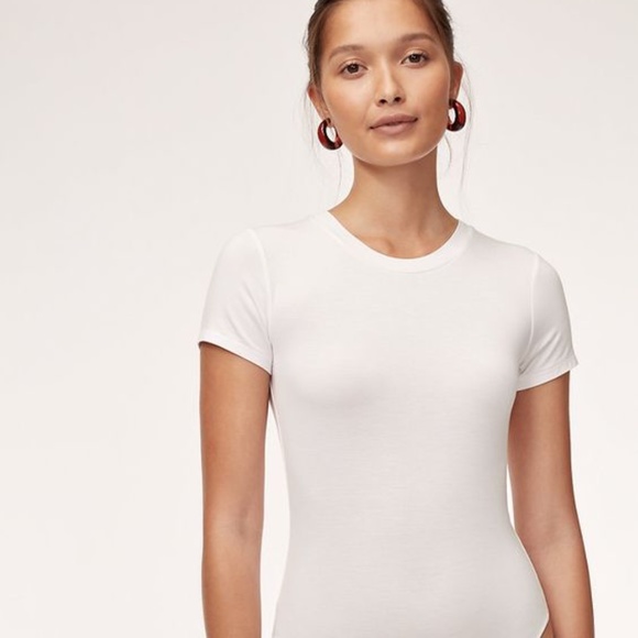 Aritzia Wilfred Free⎜BABY TEE BODYSUIT⎜OAK - Picture 1 of 12